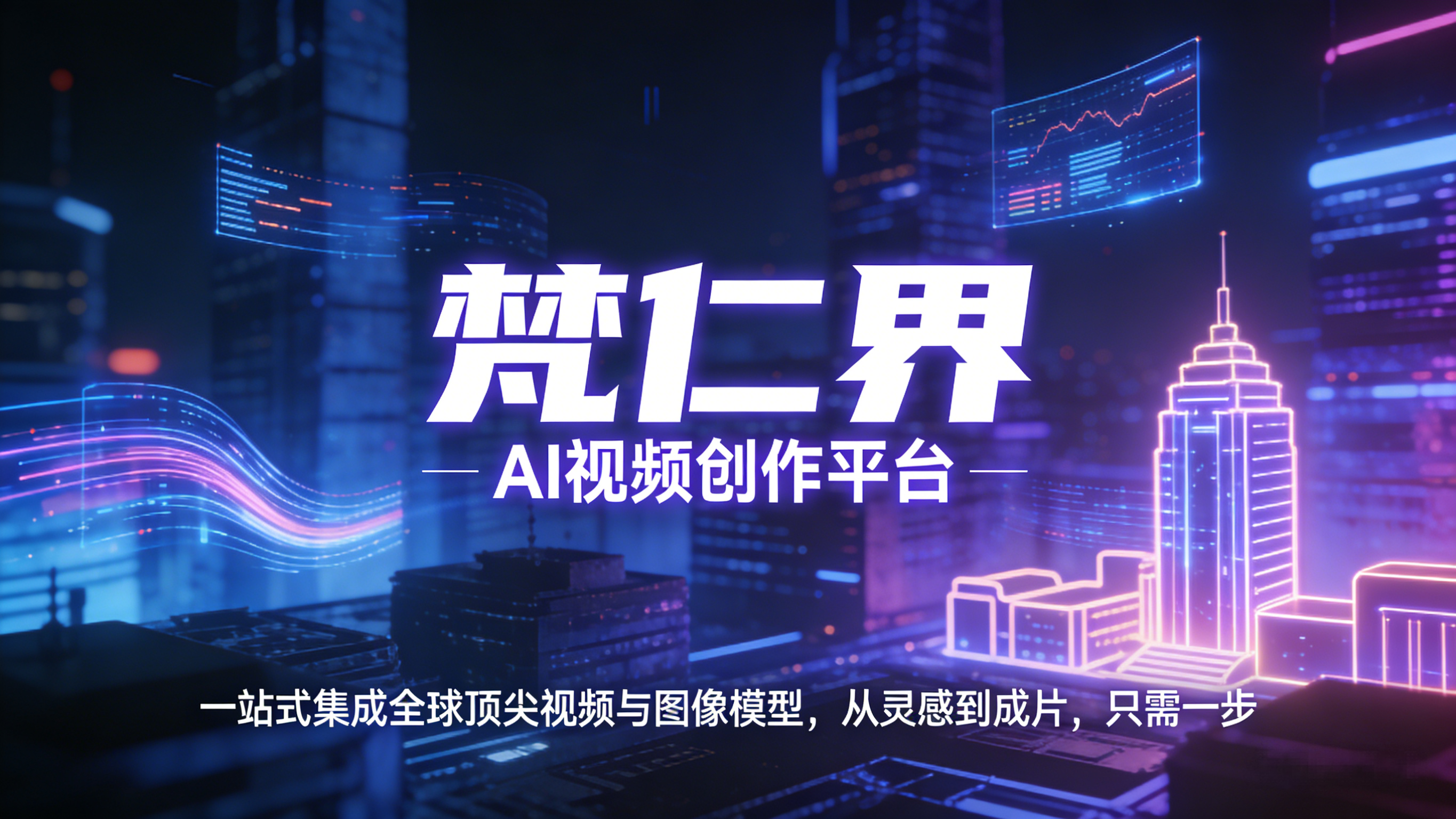 梵仁界 AI 视频创作平台主视觉